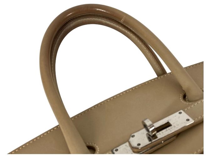 Hermès Birkin 35 Mehrfarbige Leder-Tote Weiß Mehrfarben - Ansicht 6