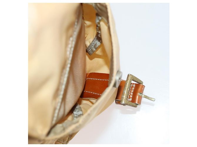 PRADA Backpack Nylon Beige Silver Auth gh1768 Silvery - view 18