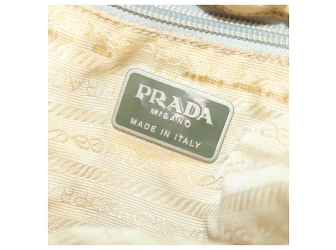PRADA Backpack Nylon Beige Silver Auth gh1768 Silvery - view 26