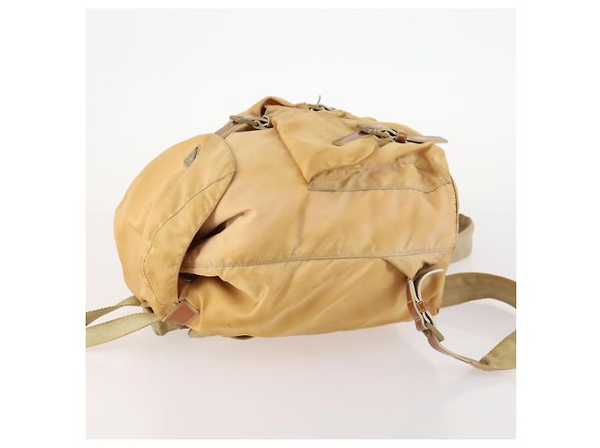 PRADA Backpack Nylon Beige Silver Auth gh1768 Silvery - view 5