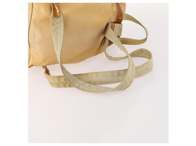 PRADA Backpack Nylon Beige Silver Auth gh1768 Silvery - view 9
