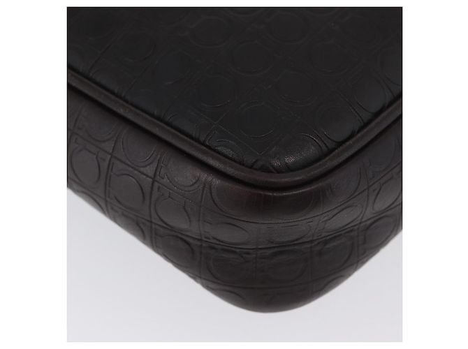 Borsa a Spalla Salvatore Ferragamo in Pelle Nera Oro Auth BA11653 Nero D'oro - vista 10