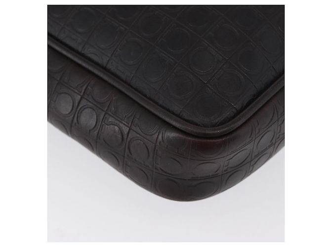 Borsa a Spalla Salvatore Ferragamo in Pelle Nera Oro Auth BA11653 Nero D'oro - vista 12