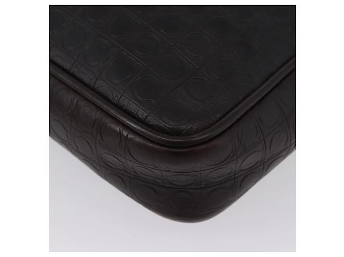 Borsa a Spalla Salvatore Ferragamo in Pelle Nera Oro Auth BA11653 Nero D'oro - vista 13