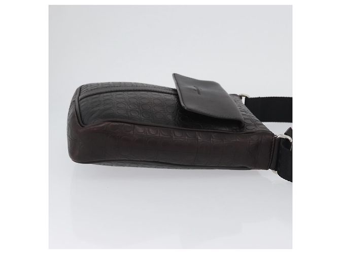 Borsa a Spalla Salvatore Ferragamo in Pelle Nera Oro Auth BA11653 Nero D'oro - vista 4