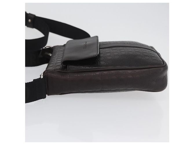 Borsa a Spalla Salvatore Ferragamo in Pelle Nera Oro Auth BA11653 Nero D'oro - vista 5
