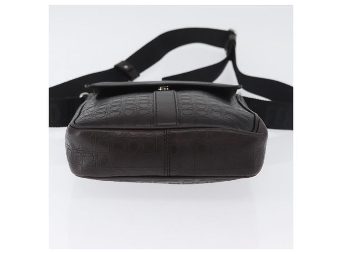 Borsa a Spalla Salvatore Ferragamo in Pelle Nera Oro Auth BA11653 Nero D'oro - vista 9