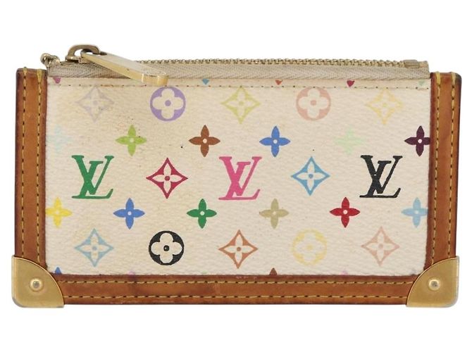 LOUIS VUITTON Monogramm Multicolor Pochette Cles Tasche Weiß M92655 Auth AMZ391A - Ansicht 13