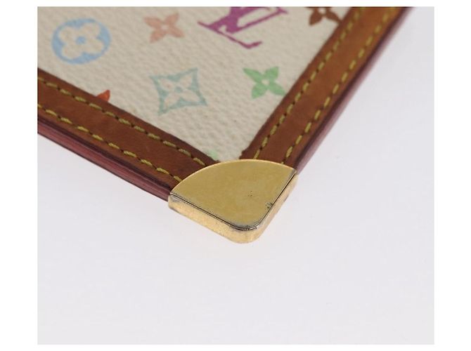LOUIS VUITTON Monogramm Multicolor Pochette Cles Tasche Weiß M92655 Auth AMZ391A - Ansicht 16