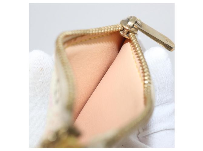 LOUIS VUITTON Monogramm Multicolor Pochette Cles Tasche Weiß M92655 Auth AMZ391A - Ansicht 18