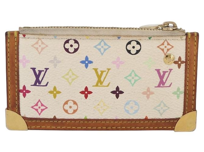 LOUIS VUITTON Monogramm Multicolor Pochette Cles Tasche Weiß M92655 Auth AMZ391A - Ansicht 2
