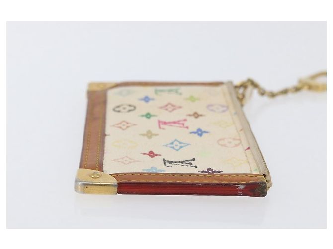 LOUIS VUITTON Monogramm Multicolor Pochette Cles Tasche Weiß M92655 Auth AMZ391A - Ansicht 3
