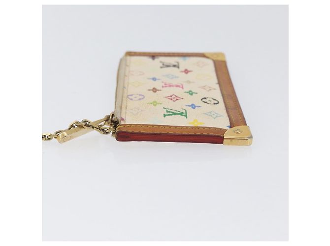 LOUIS VUITTON Monogramm Multicolor Pochette Cles Tasche Weiß M92655 Auth AMZ391A - Ansicht 4