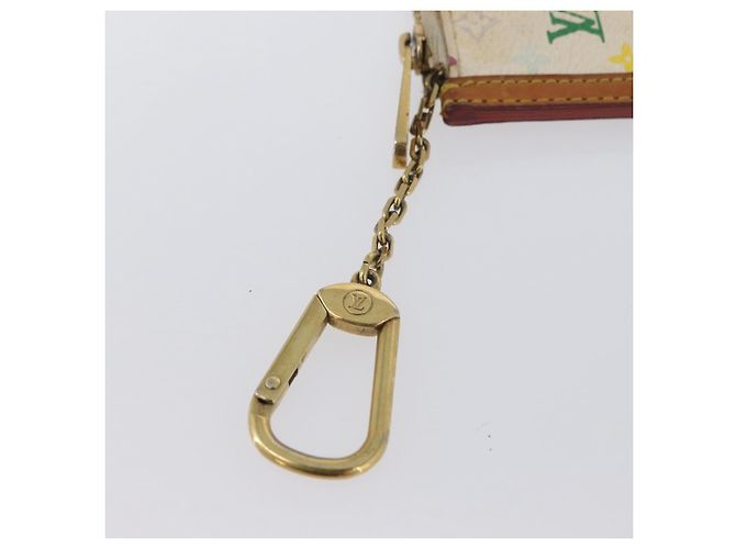 LOUIS VUITTON Monogramm Multicolor Pochette Cles Tasche Weiß M92655 Auth AMZ391A - Ansicht 6