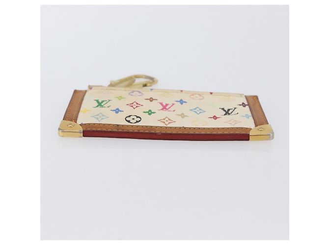 LOUIS VUITTON Monogramm Multicolor Pochette Cles Tasche Weiß M92655 Auth AMZ391A - Ansicht 7