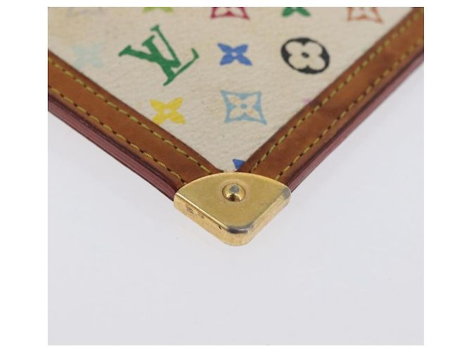LOUIS VUITTON Monogramm Multicolor Pochette Cles Tasche Weiß M92655 Auth AMZ391A - Ansicht 8