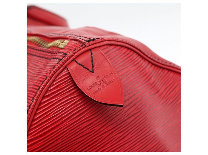 LOUIS VUITTON Epi Keepall 55 Sac Boston Rouge M42957 LV Auth 173121 - vue 14