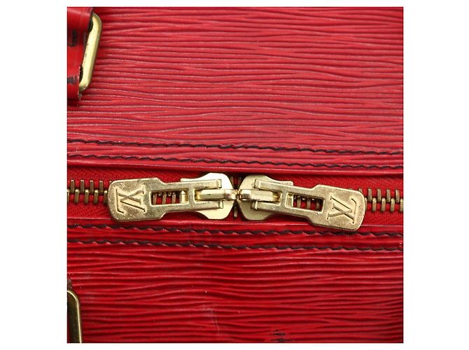 LOUIS VUITTON Epi Keepall 55 Sac Boston Rouge M42957 LV Auth 173121 - vue 17