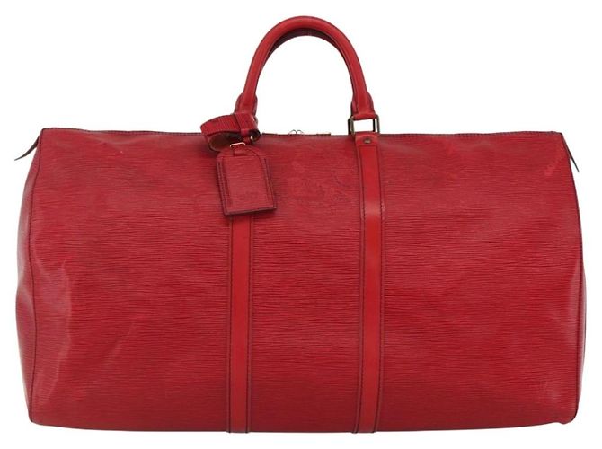 LOUIS VUITTON Epi Keepall 55 Sac Boston Rouge M42957 LV Auth 173121 - vue 2