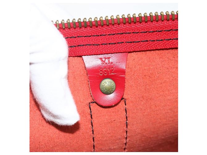 LOUIS VUITTON Epi Keepall 55 Sac Boston Rouge M42957 LV Auth 173121 - vue 21