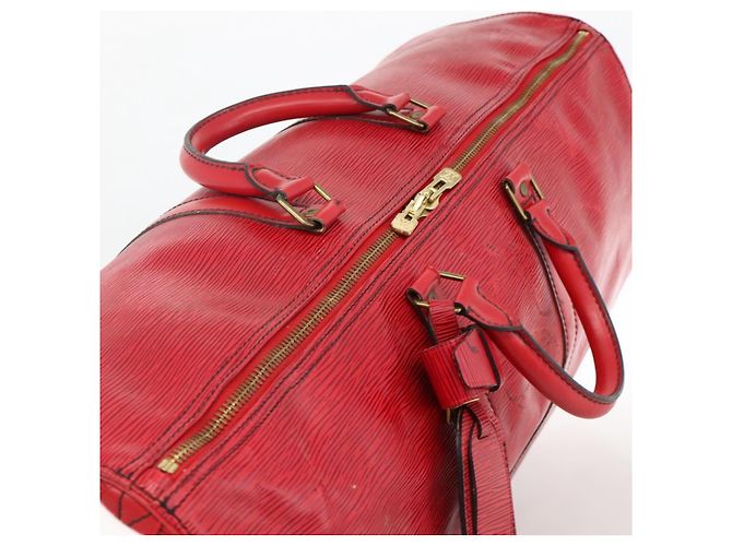 LOUIS VUITTON Epi Keepall 55 Sac Boston Rouge M42957 LV Auth 173121 - vue 6