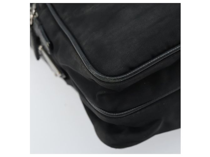 Borsa a Spalla PRADA in Nylon Nero Argento Autentica bs34107 - vista 11