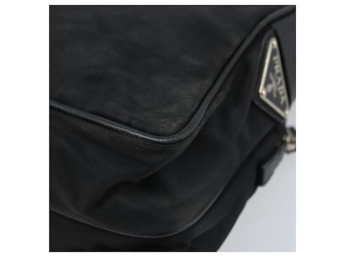 Borsa a Spalla PRADA in Nylon Nero Argento Autentica bs34107 - vista 12