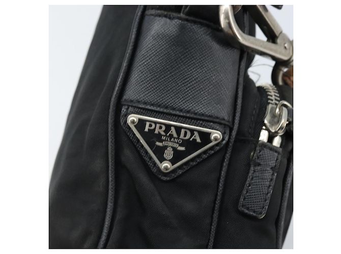 Borsa a Spalla PRADA in Nylon Nero Argento Autentica bs34107 - vista 14