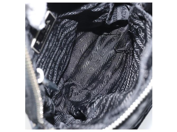 Borsa a Spalla PRADA in Nylon Nero Argento Autentica bs34107 - vista 17