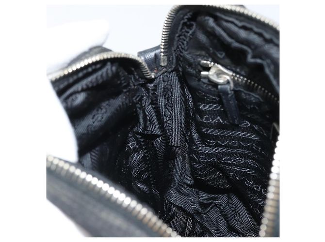 Borsa a Spalla PRADA in Nylon Nero Argento Autentica bs34107 - vista 19