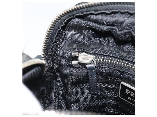Borsa a Spalla PRADA in Nylon Nero Argento Autentica bs34107 - vista 20