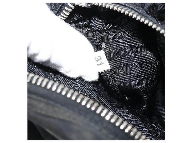 Borsa a Spalla PRADA in Nylon Nero Argento Autentica bs34107 - vista 23