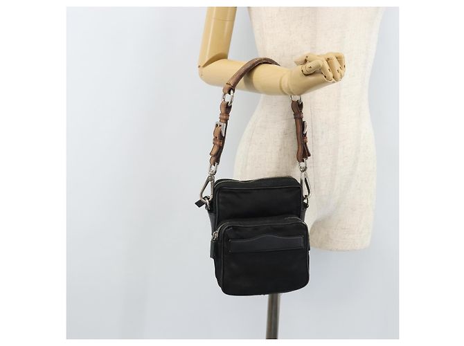 Borsa a Spalla PRADA in Nylon Nero Argento Autentica bs34107 - vista 25