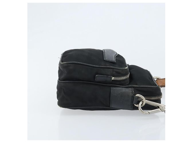 Borsa a Spalla PRADA in Nylon Nero Argento Autentica bs34107 - vista 4