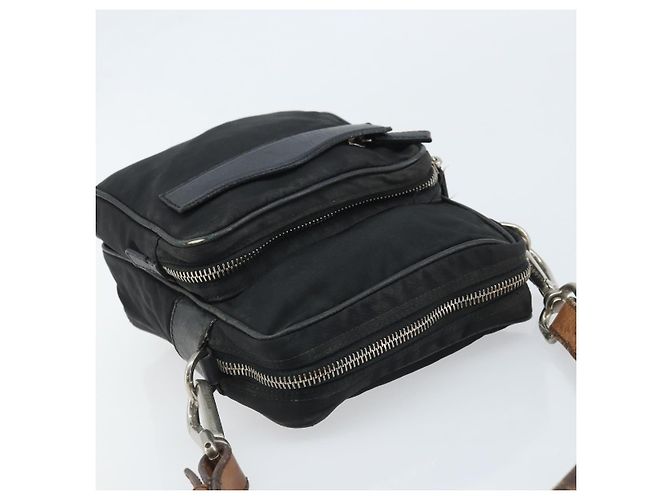 Borsa a Spalla PRADA in Nylon Nero Argento Autentica bs34107 - vista 6