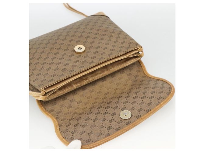 Gucci Borsa a Spalla Micro GG Supreme PVC Beige Oro 007 92 5548 Auth th6642 D'oro - vista 15