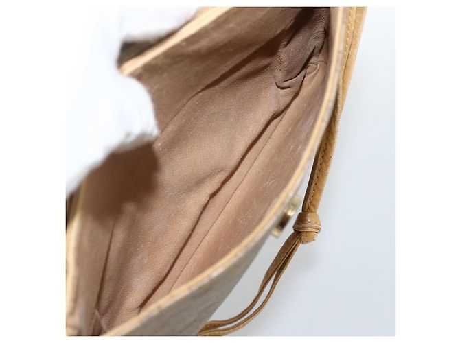 Gucci Borsa a Spalla Micro GG Supreme PVC Beige Oro 007 92 5548 Auth th6642 D'oro - vista 22