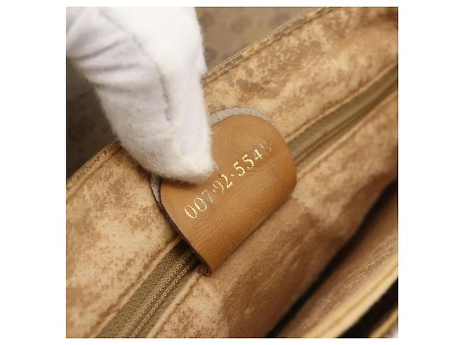 Gucci Borsa a Spalla Micro GG Supreme PVC Beige Oro 007 92 5548 Auth th6642 D'oro - vista 23