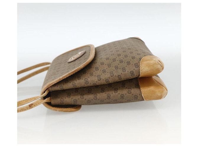 Gucci Borsa a Spalla Micro GG Supreme PVC Beige Oro 007 92 5548 Auth th6642 D'oro - vista 4