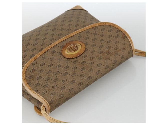 Gucci Borsa a Spalla Micro GG Supreme PVC Beige Oro 007 92 5548 Auth th6642 D'oro - vista 6