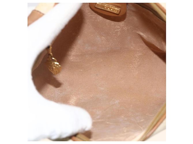 Gucci Borsa a Spalla Micro GG Supreme PVC Beige Oro 007 104 4916 Auth bs34174 D'oro - vista 16