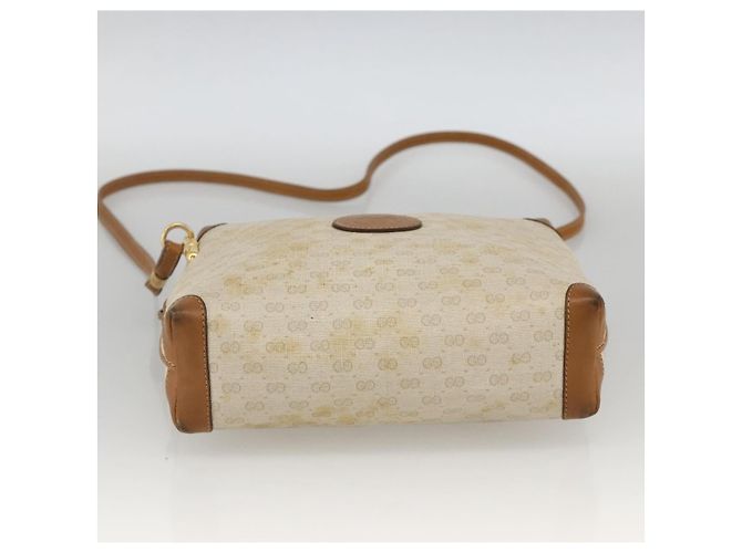 Gucci Borsa a Spalla Micro GG Supreme PVC Beige Oro 007 104 4916 Auth bs34174 D'oro - vista 9