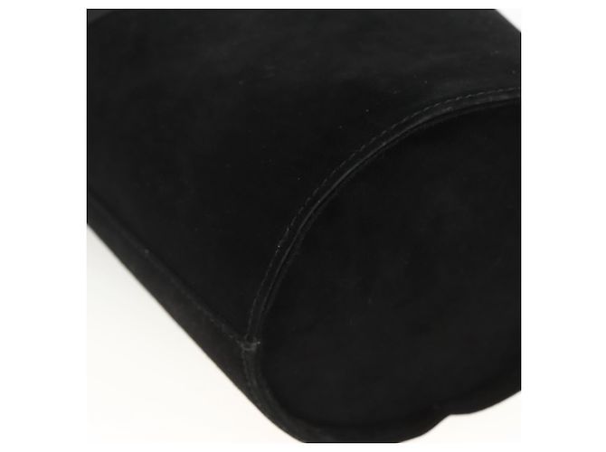 Borsa a mano Vala in suede nero e oro Salvatore Ferragamo Auth gh1926 D'oro - vista 13