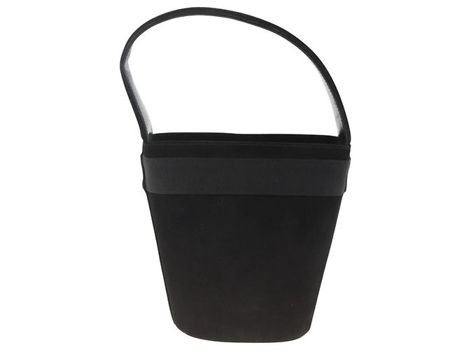 Borsa a mano Vala in suede nero e oro Salvatore Ferragamo Auth gh1926 D'oro - vista 3