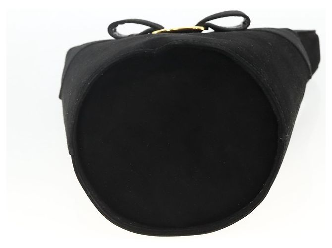 Borsa a mano Vala in suede nero e oro Salvatore Ferragamo Auth gh1926 D'oro - vista 9