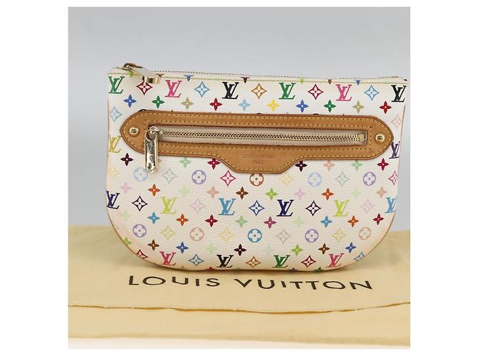 LOUIS VUITTON Monogram Multicolor Pochette GM Pouch White M60027 Auth YKZ490A - view 12
