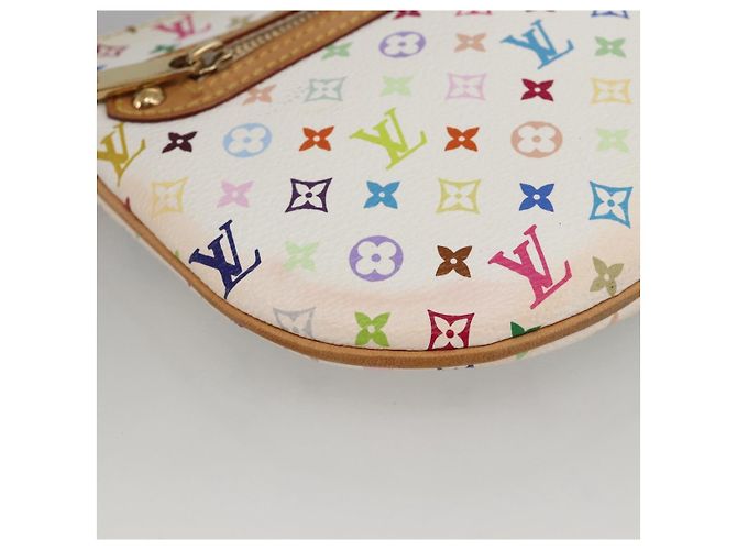 LOUIS VUITTON Monogram Multicolor Pochette GM Pouch White M60027 Auth YKZ490A - view 14