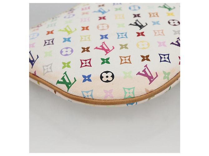 LOUIS VUITTON Monogram Multicolor Pochette GM Pouch White M60027 Auth YKZ490A - view 16