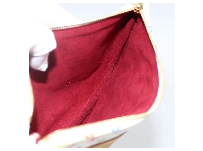 LOUIS VUITTON Monogram Multicolor Pochette GM Pouch White M60027 Auth YKZ490A - view 17