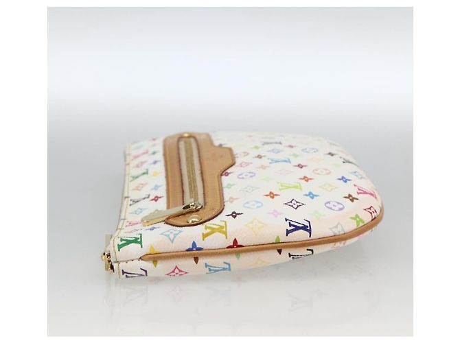 LOUIS VUITTON Monogram Multicolor Pochette GM Pouch White M60027 Auth YKZ490A - view 3